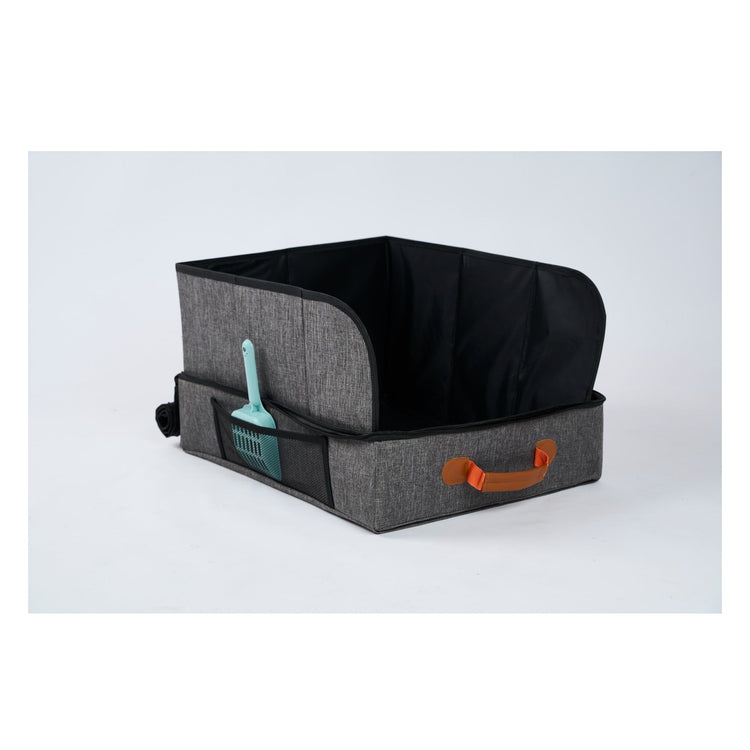 Mr. Peanut's Foldable Travel Cat Litter Box with Scoop & Privacy Wall