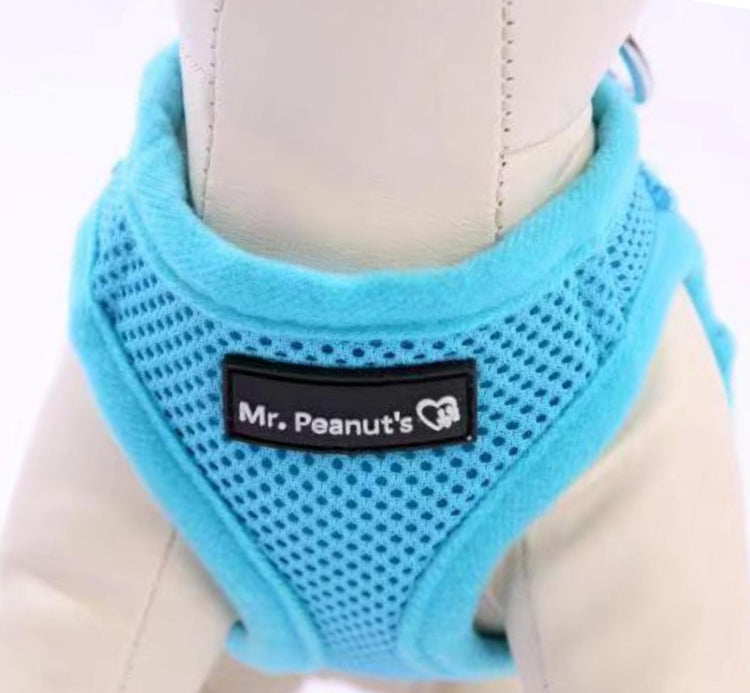 Mr. Peanut's PupTrek Soft Mesh Harness with Matching Leash for Small Dogs