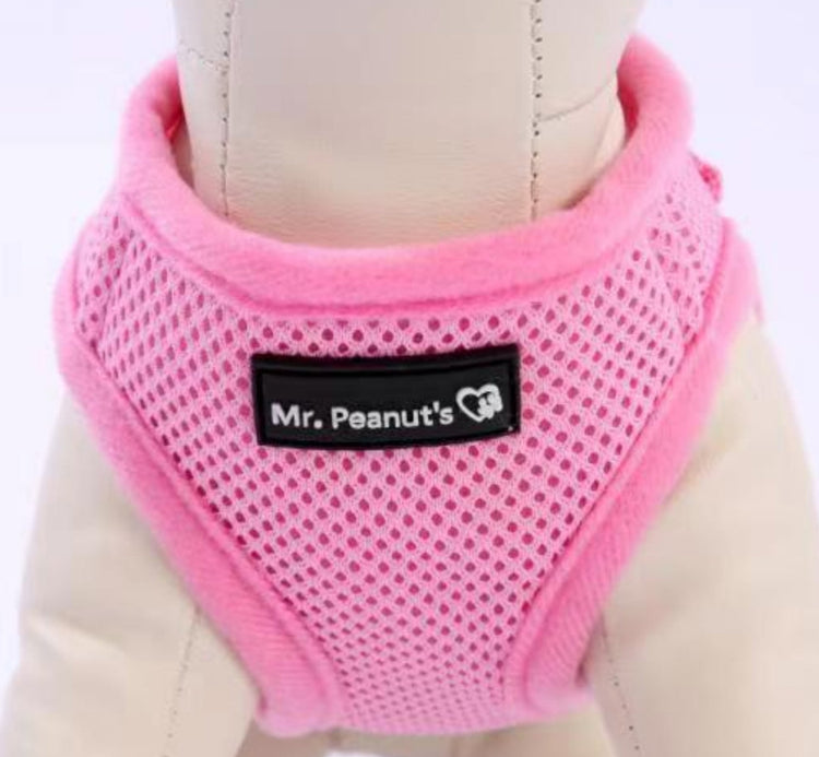 Mr. Peanut's PupTrek Soft Mesh Harness with Matching Leash for Small Dogs