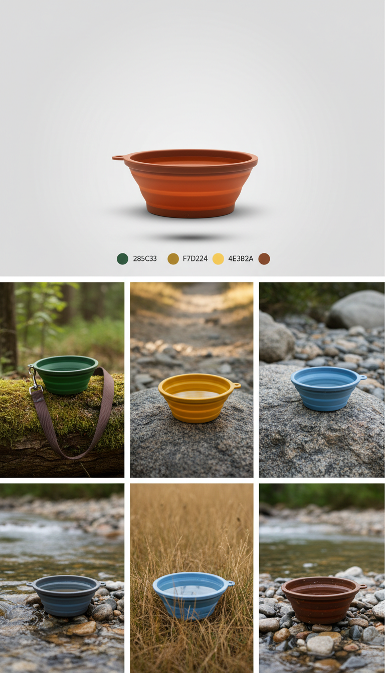 Collapsible Travel Bowl with Clip