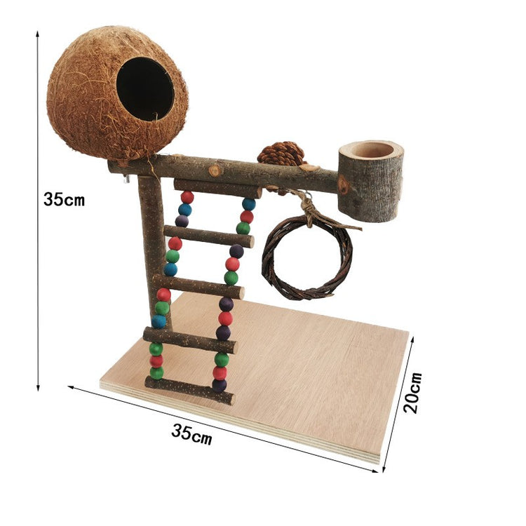 Solid Wood Parrot Training Bird Stand