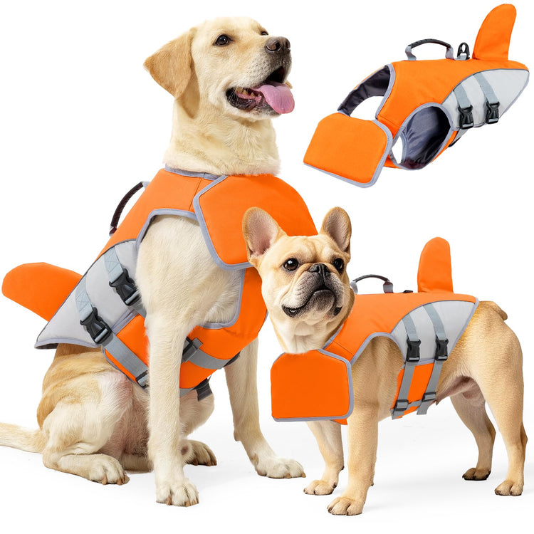 Dog Life Jacket Shark Vest for Swimming