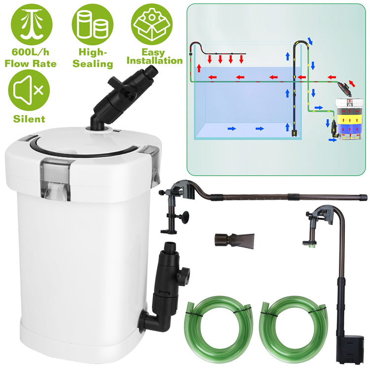 600L/H aquarium canister filter