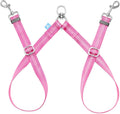 Double Dog Leash Splitter, Tangle Free Dual Dog Leash Coupler, Two Dog Walking and Training Extension for Small Medium or Large Dogs (1.0'' X 20~32 Inch, Pink)