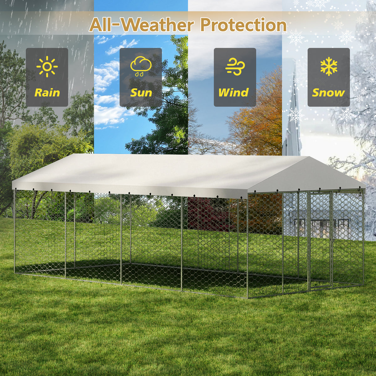 10x20 FT Large Outdoor Dog Kennel
