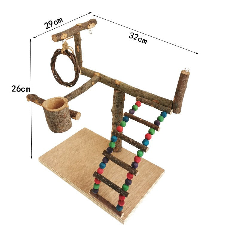 Solid Wood Parrot Training Bird Stand