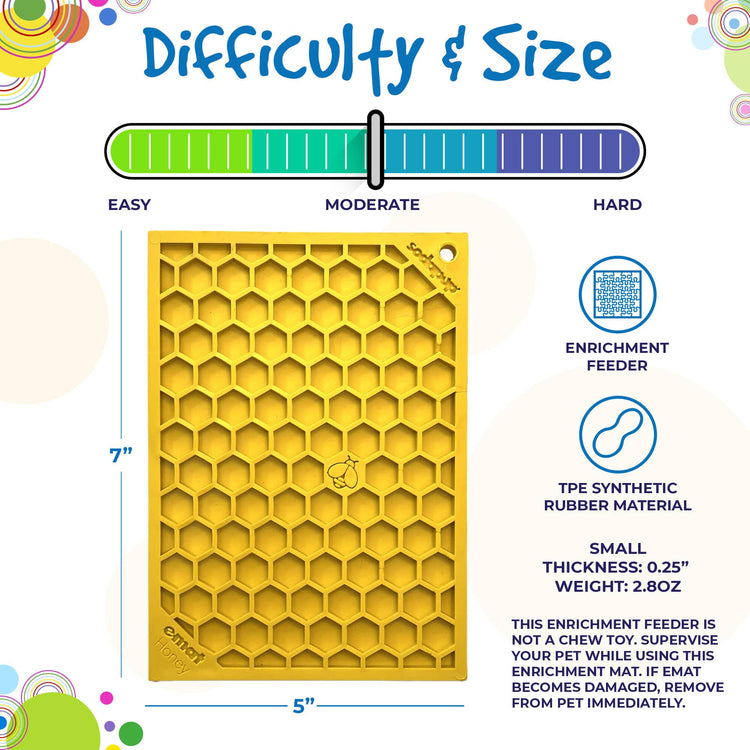 SodaPup Honeycomb eMat Enrichment Lick Mat for Dogs and Cats