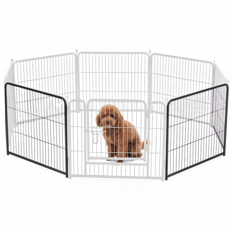 Foldable Metal Pet Fence With Doo