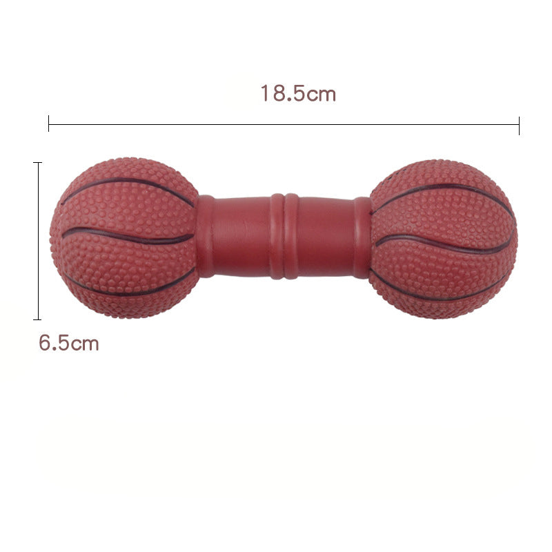 Squeaky Dog Football Dumbbell Chew Toy
