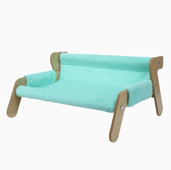 Wooden Cat House Sofa Detachable Washable Bed