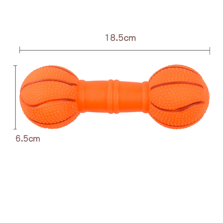 Squeaky Dog Football Dumbbell Chew Toy