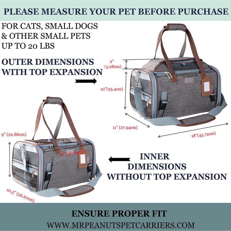Mr. Peanut's Gold Series Expandable V3.0 Pet Carrier