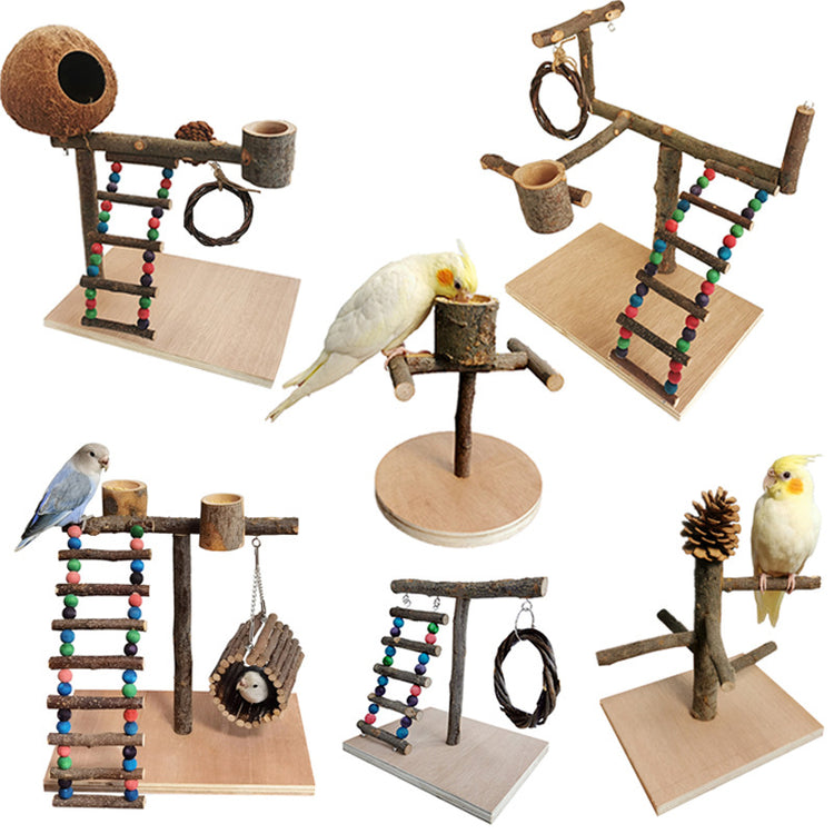 Solid Wood Parrot Training Bird Stand