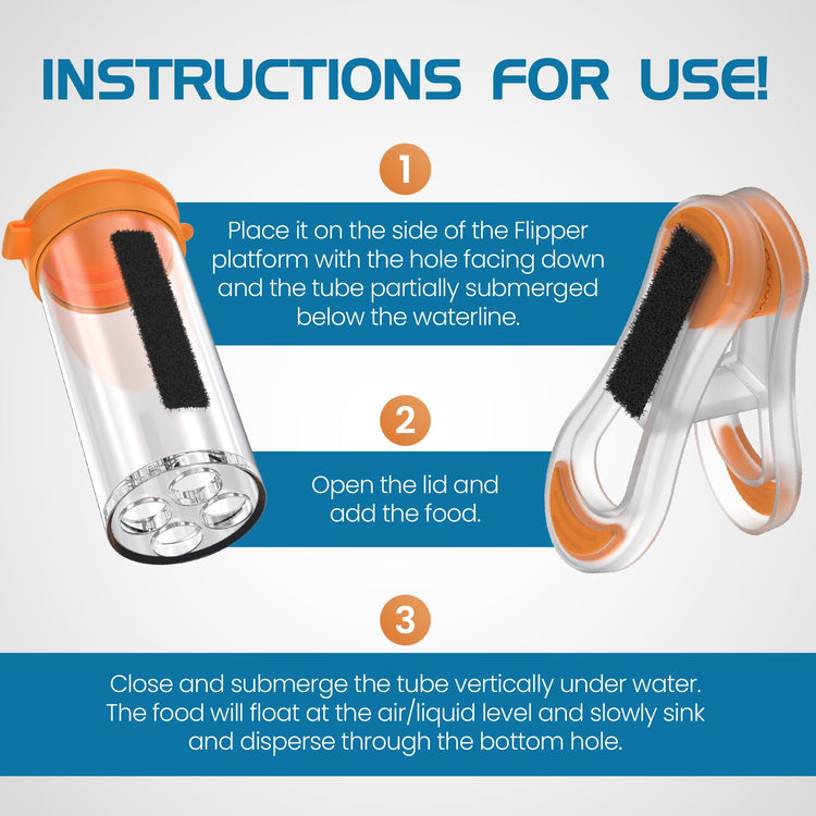 Flipper Feed Aquarium Feeding Kit for Flipper Cleaners