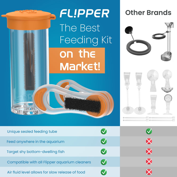 Flipper Feed Aquarium Feeding Kit for Flipper Cleaners