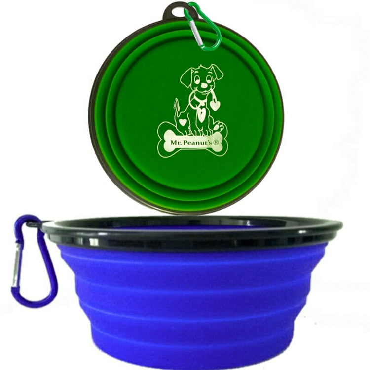 Mr. Peanut’s XL Collapsible Travel Bowls, 34oz Each, 2-Pack