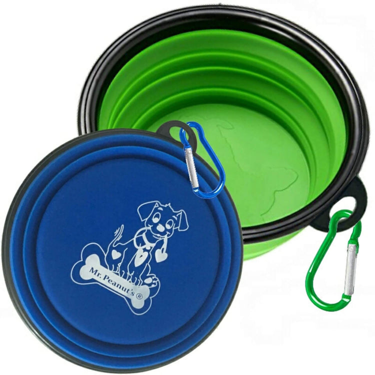 Mr. Peanut’s XL Collapsible Travel Bowls, 34oz Each, 2-Pack