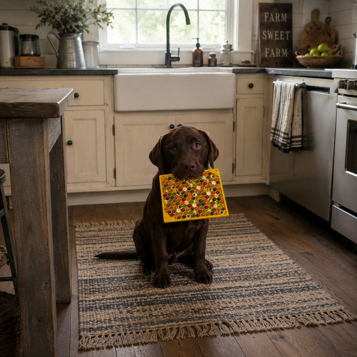 SodaPup Honeycomb eMat Enrichment Lick Mat for Dogs and Cats