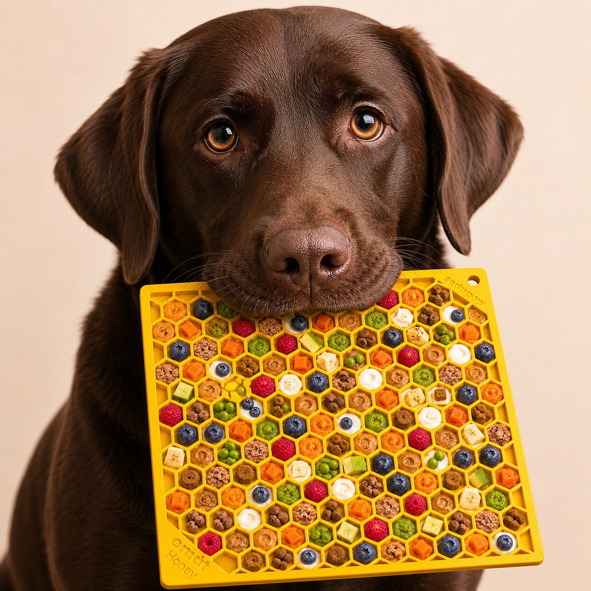 SodaPup Honeycomb eMat Enrichment Lick Mat for Dogs and Cats