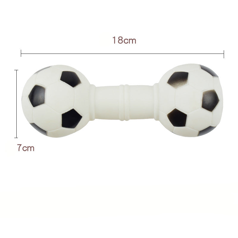 Squeaky Dog Football Dumbbell Chew Toy