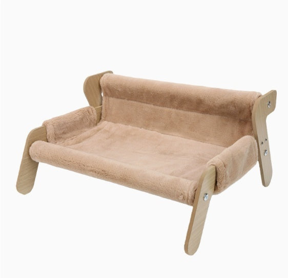 Wooden Cat House Sofa Detachable Washable Bed