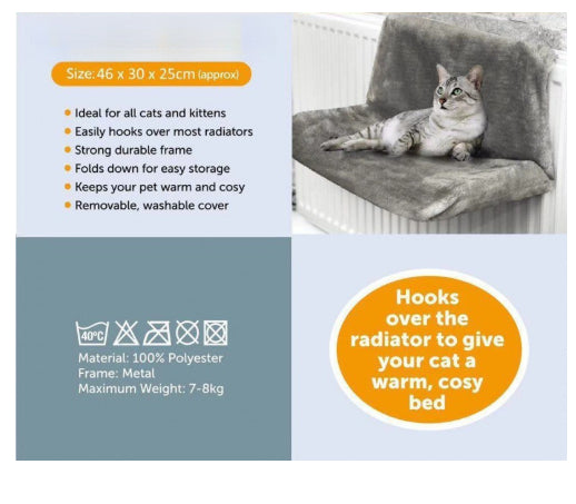 Iron Frame Cat Bed Hammock Radiator Bed