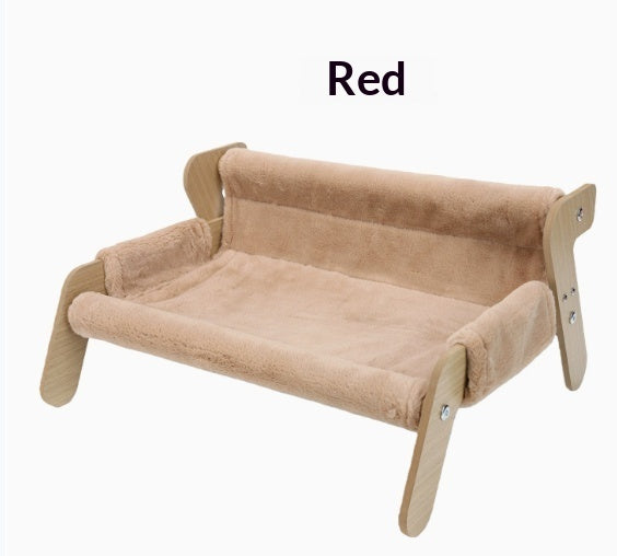 Wooden Cat House Sofa Detachable Washable Bed