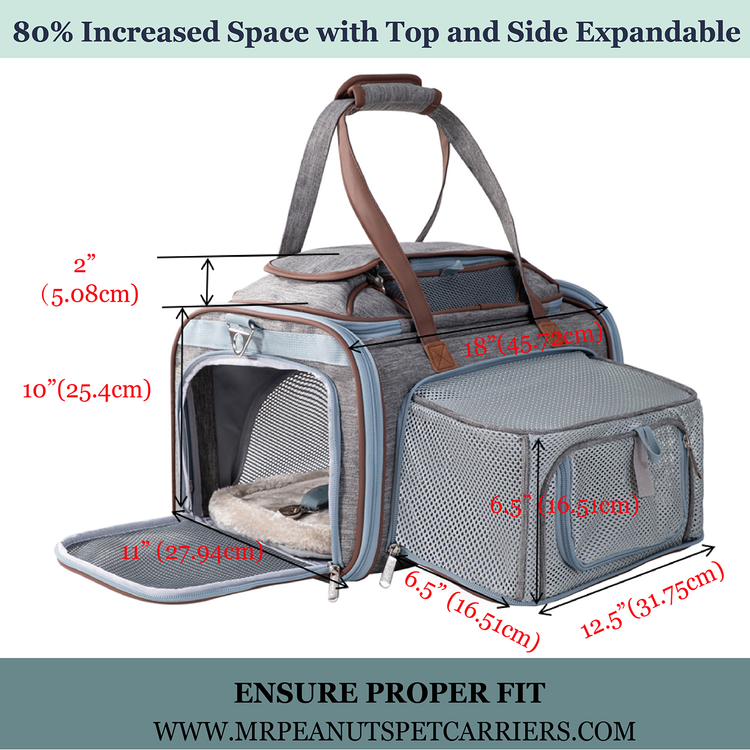 Mr. Peanut's Gold Series Expandable V3.0 Pet Carrier