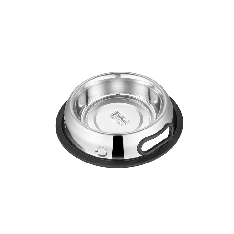 Jeffers Embossed No-Tip Stainless Steel Food & Water Bowls