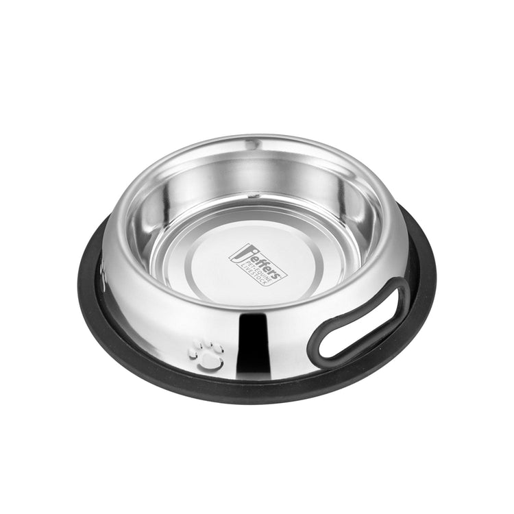 Jeffers Embossed No-Tip Stainless Steel Food & Water Bowls