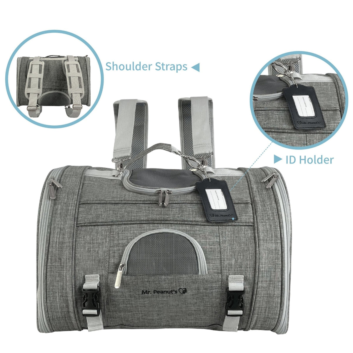 Mr. Peanut’s Monterey Horizontal Backpack Pet Carrier