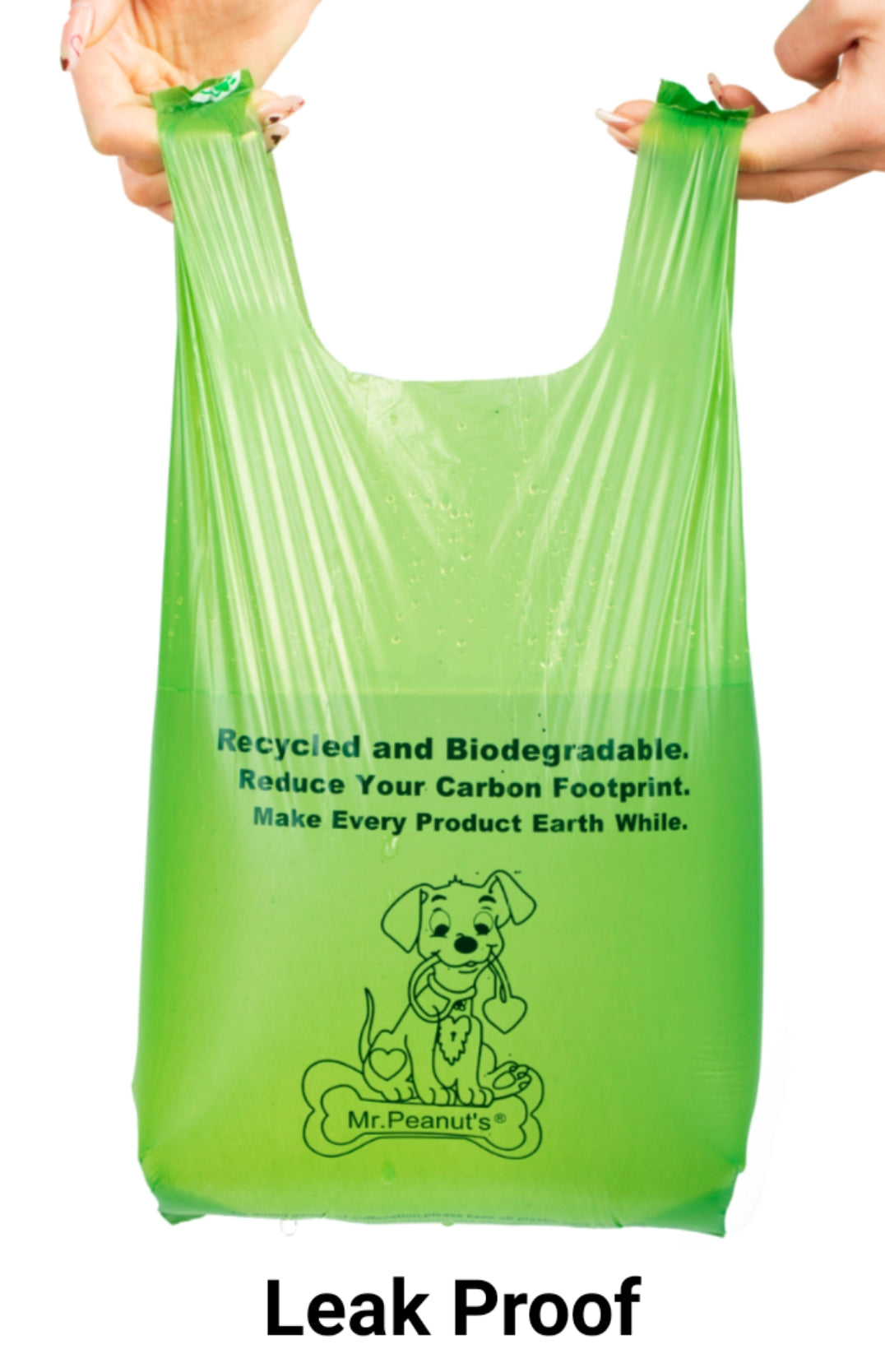 Mr. Peanut's XL Waste Bags with Dispenser, 160 Count, 13 × 11 inches