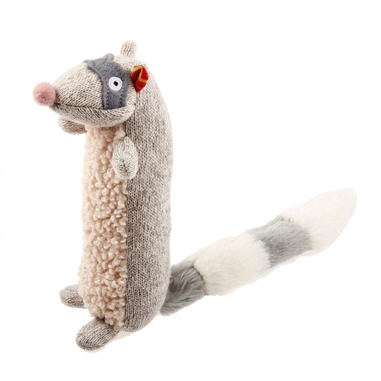 Long-Tailed Plush Squeaky Dog Toy