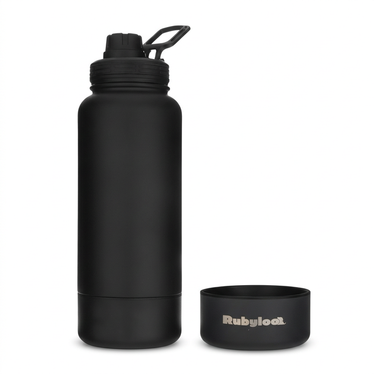 Dog + Human Water Bottle with Detachable Dog Bowl