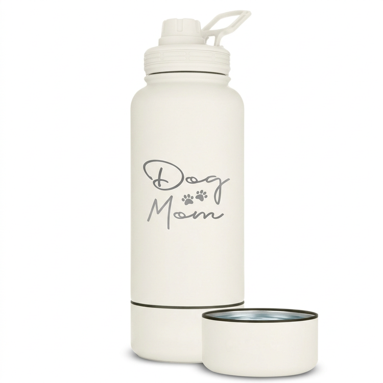 Dog + Human Water Bottle with Detachable Dog Bowl