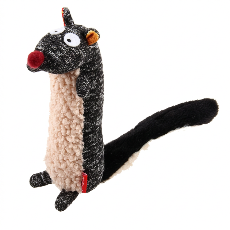 Long-Tailed Plush Squeaky Dog Toy